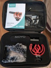 Movo X1 Mini Super-Cardioid Shotgun Microphone Kit, Compact, 3.5mm TRS