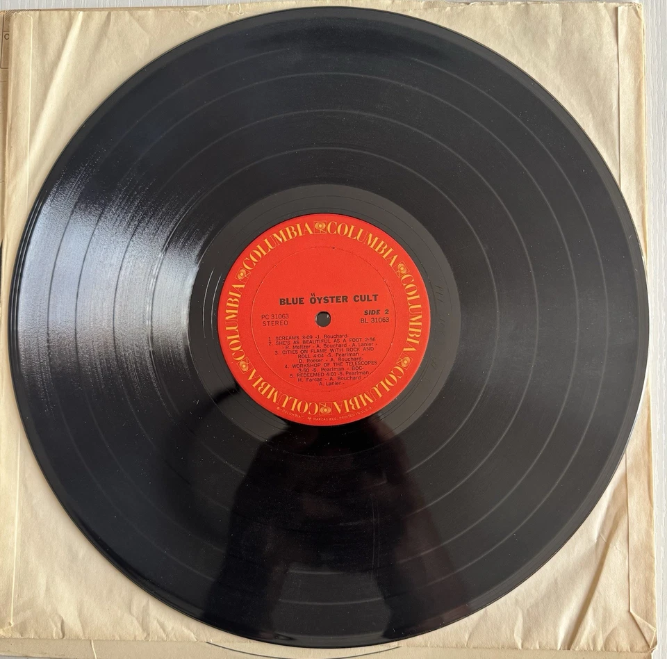 Blue Oyster Cult Self-Titled Columbia C 31063 1972 Vinyl LP - Image 4 of 4