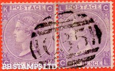 SG. 106. J75 (3). Z11. " CK CL ". 6d Purple. Plate 6. A very fine used ho B64296