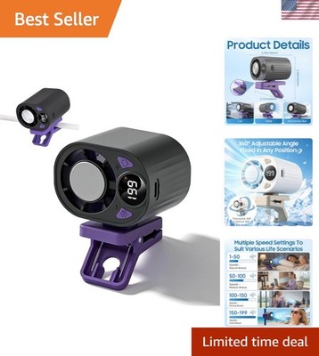 Hands-Free Bladeless Clip-On Fan for Cars - Silent 199 Speed Air Conditioner