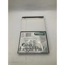 WorkForce Basic Legal Pads 5"x8" 3 Pack 150 Sheets Micro-Perforated White