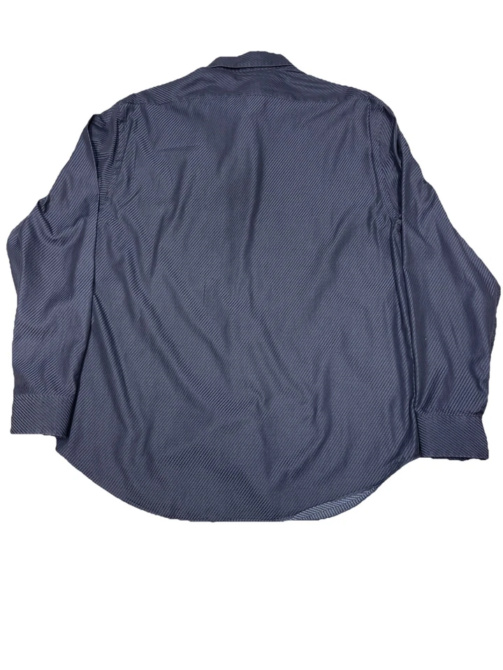 Armani Collezioni Mens Collard LS Button Up Shirt Gray Size XL - Image 2 of 4