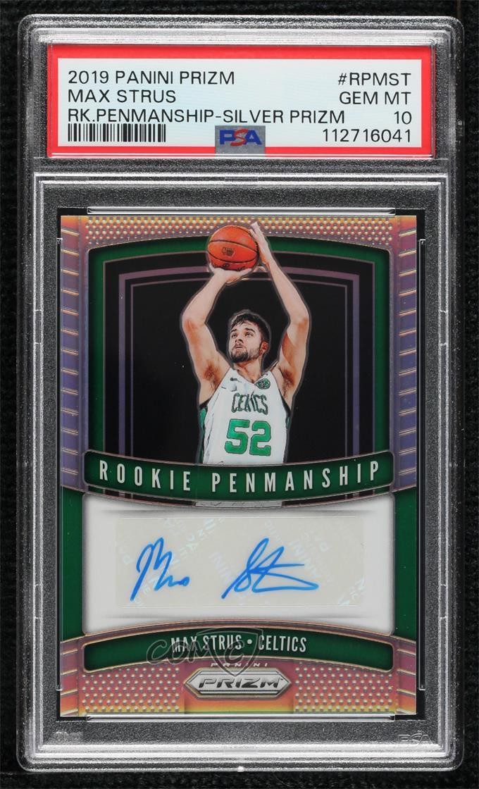 2019-20 Panini Prizm Rookie Penmanship Silver Max Strus PSA 10 GEM MT Auto e1e