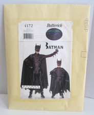 Butterick Batman Forever Costume 4172 Boy's XS-L 4-14 Pattern Cut