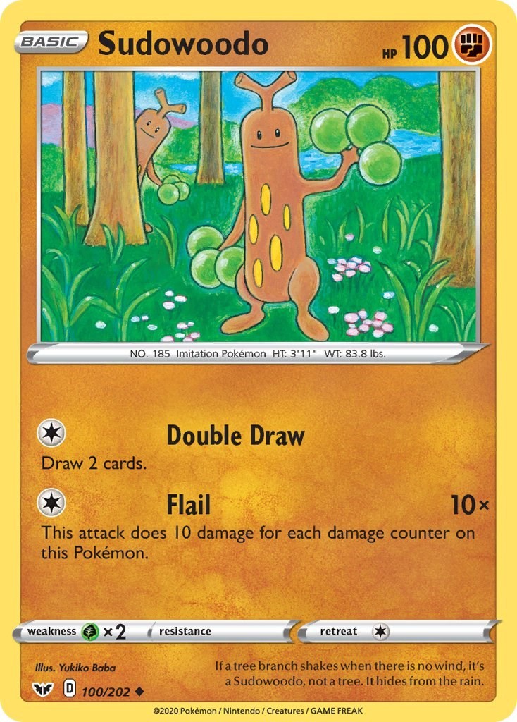 Sudowoodo [SWSH01: Sword & Shield Base Set- 100/202] NM EN