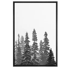New Best SIGNWIN Framed Canvas Print Wall Art Tall Pine Trees in Forest Nature