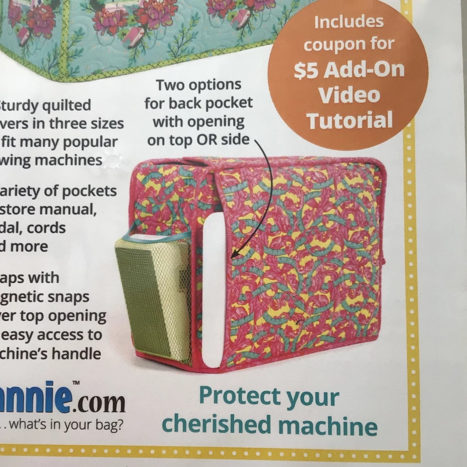 Under Cover Sewing Pattern By Annie Protect Your Sewing Machine New in Package - Image 4 of 4