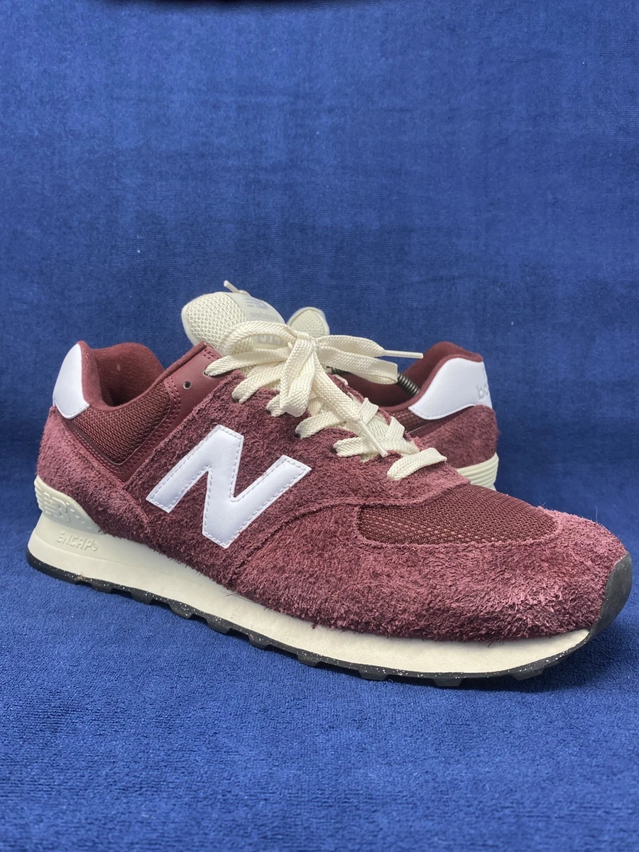 New Balance 574 Classics Crimson Red White Suede Shoes Mens 13 U574RBK New Balance 574 Classic Crimson U574RBK at PRM US main image 3