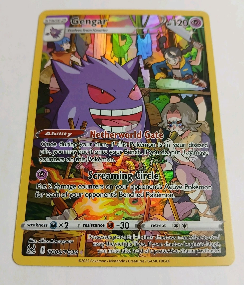 gengar pokemon card lost origin Gengar Pokemon Lost Origin Full Art #TG06 PSA 9 main image 1