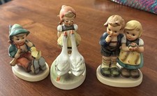 Set/3 Vintage Goebel Hummel figurines- Boy w/ Bird, Goose Girl, We Congratulate
