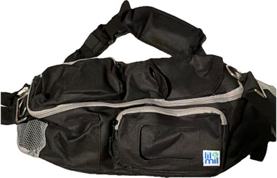 lil & mil Tot Tote 3-in-1 Stroller Bag Organizer, Black for Infant/Toddler