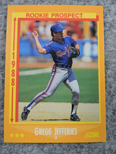 Gregg Jefferies 1988 Score Rookie Prospect  #645 New York Mets Baseball Card. rookie card picture