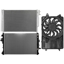 Radiator Condenser Cooling Fan Kit For 2016-2018 Chevrolet Malibu