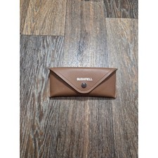 Bushnell Brown Faux Leather Protective Case Snap Closure Belt Loop Optical Bag