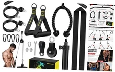  Pulley System, Weight Cable Pulley System for Home Black 3.0 Pulley System Gym