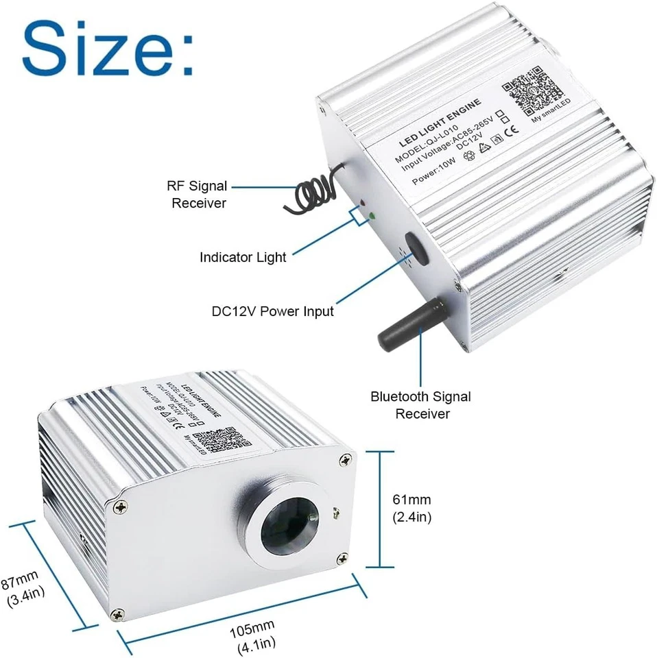 Smart Bluetooth Fiber Optic Star Ceiling & Car Light Kit - Image 4 of 4