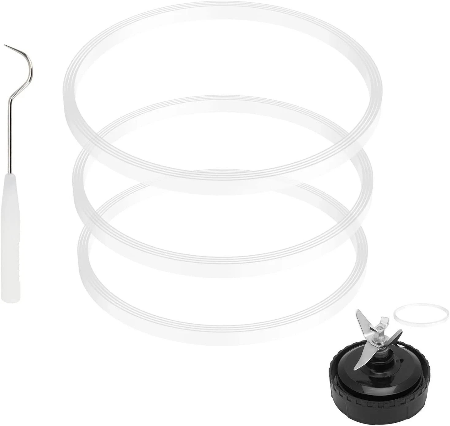 3 Pack Rubber Gaskets Seal White O-Ring for Ninja Pro Blende