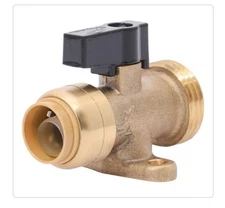 SharkBite 1/2” x 3/4” MHT Washing Machine Brass Straight Valve, Part # 25559LF
