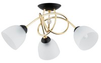 Klassische Deckenleuchten 3X60W/E27 In Schwarz Gold Mit IP20 Schutz