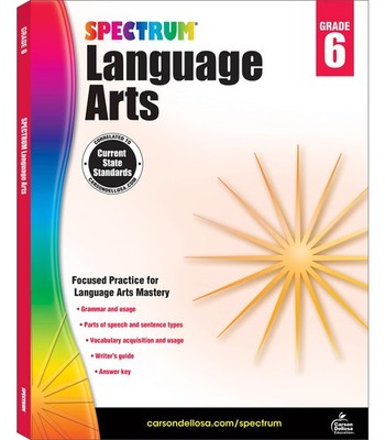 Spectrum Grade 6 Language Arts Workbook, Middle Grade Books Covering English...
