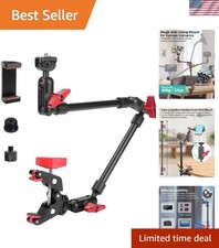 Lightweight 22" Adjustable Magic Arm with Quick-Release Clamp Adapters