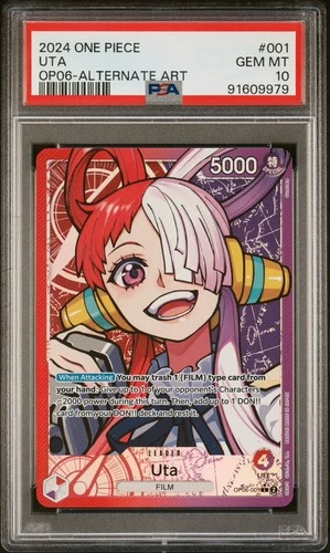 Uta Leader Alt Art OP06-001 PSA 10 - One Piece Wings of the Captain 2024 English