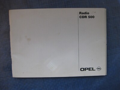 Opel Frontera B: Bedienungsanleitung, Handbuch für Radio CDR500, Stand 04/98 *OA