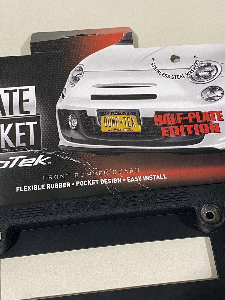 Bumptek Half Plate Flexible Rubber License Plate Holder Car Bumper