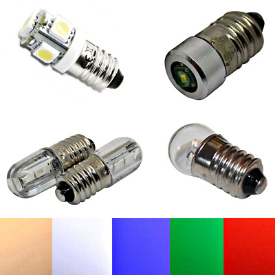 10x 1x E10 LED 6V 12V AC Screw Base Poinsettia Advent Star Lights