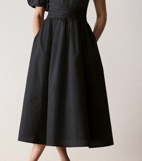 NWT Trenery By COUNTRY ROAD | One Shoulder Midi Dress [14 L] | RRP$249 BLACK - image 3 of 4