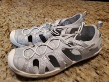 KEEN Big Kid s Girl s Moxie Sandals Silver Glitter Shoes - Size 6