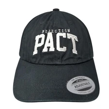 Rejection Pact Slideback Hat Black OS Adjustable Embroidered Classics Yupoong