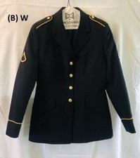 US Army Military Black Dress Blazer Jacket Men's Women W/Patches B 