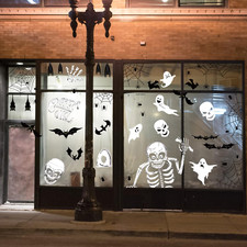 140Pcs Double Side Halloween Window Clings Decor for Halloween Party Decorations