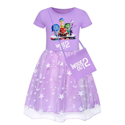 Inside Out Dress Kids JOY SADNESS Clothes Baby Girls Short Dresses Toddler Girl - Picture 36 of 36