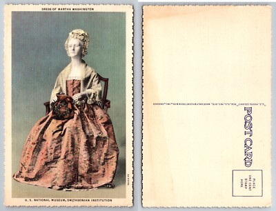 Dress Of Martha Washington Smithsonian Institution Washington DC Postcard