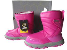 Khombu YOUTH Girls size 6 Pink Puffer Winter Snow Boots Weatherproof Thermolite