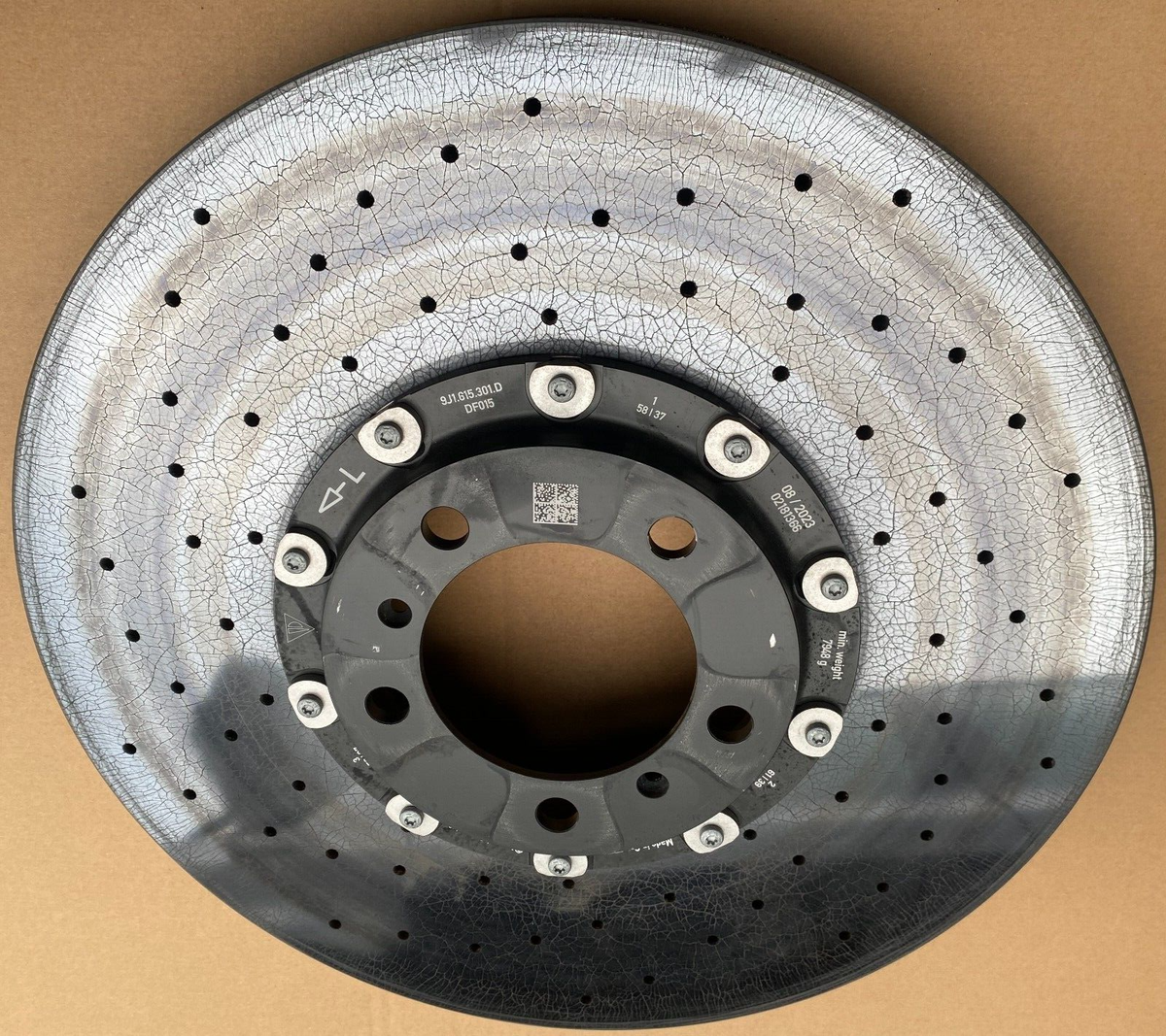 Porsche 9J1 Taycan Front LEFT DRIVER SIDE BRAKE DISC ROTOR PCCB