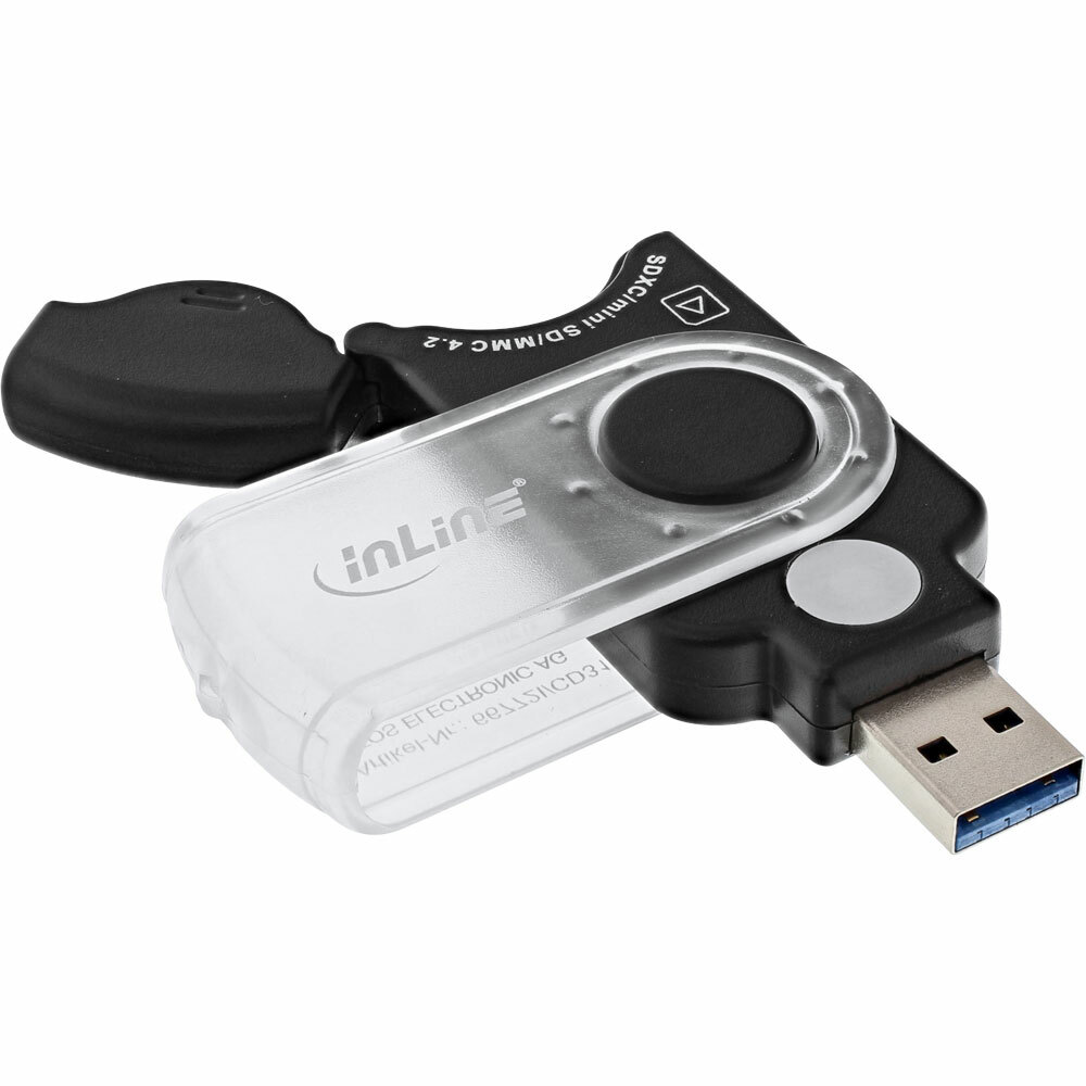 INL InLine® Card Reader USB 3.0, Mobile, SD/SDHC/SDXC, microSD