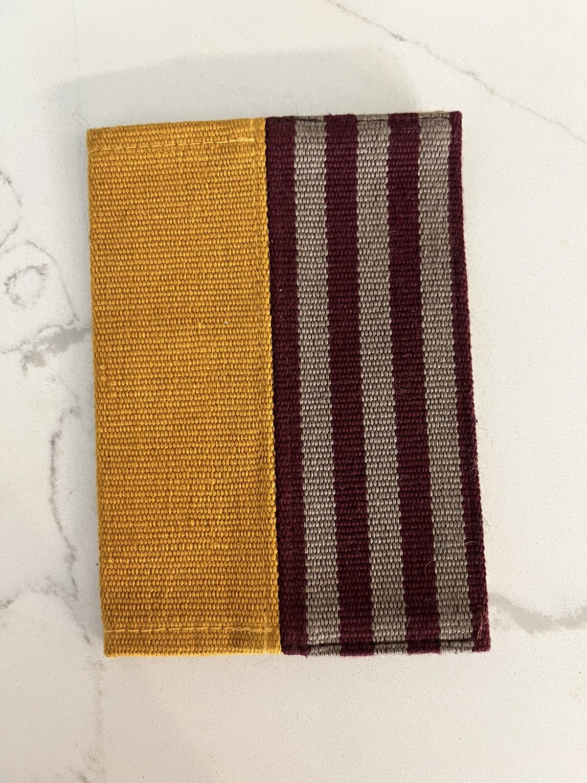 Boho Passport Holder by New Root Collective - Yellow, Burgundy & Gray Cloth - 5.5x4 Inches-image