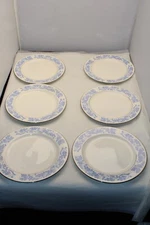 Set Of 6 Dinner Plates Homer Laughlin Century Service STARLITE BLUE