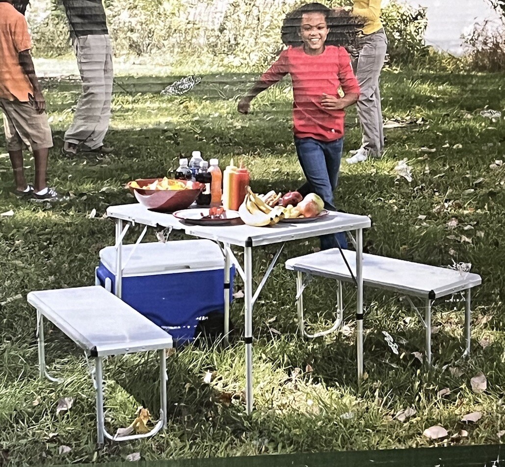 Coleman Outdoor Camping Pack Away Table & 2 Benches Suitcase Coleman Outdoor Camping Pack Away Table & 2 Benches Suitcase