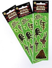 3 NEW packs STAR WARS Episode 1 Scrapbook Stickers  Vintage
