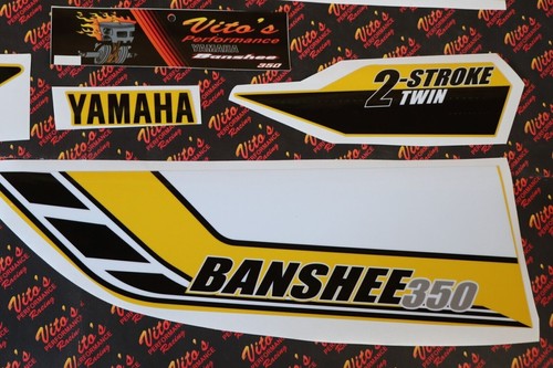 Vito's vinyl decal graphics kit 14MIL sticker Yamaha Banshee 50th YELLOW 2006 - Picture 3 of 9