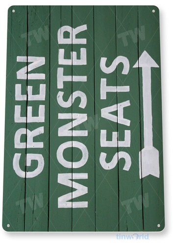 TIN SIGN Green Monster Seats Sign Chicago Cubs Baseball Shop Store Cave A080 - 第 3/3 張圖片