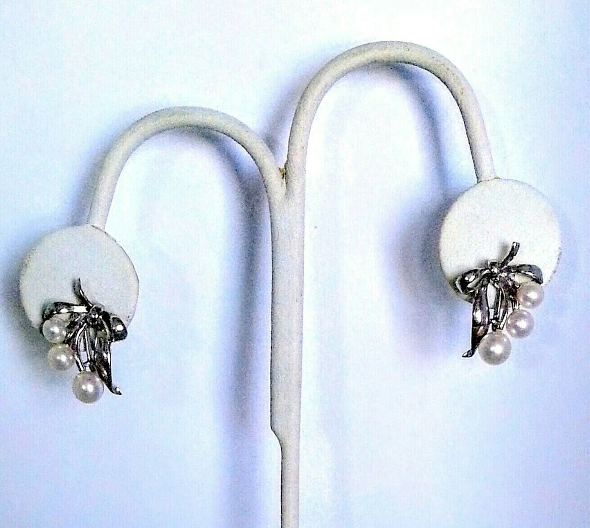 Mikimoto pearl deals earrings ebay