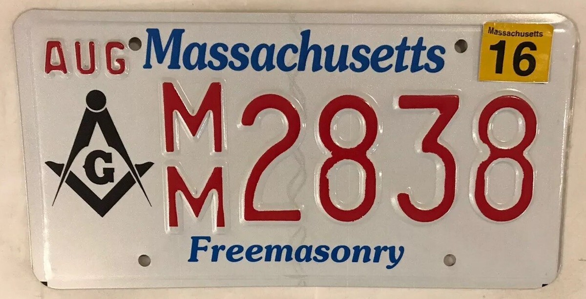 Freemason FREE MASON Grand Lodge license plate Freemasonry
