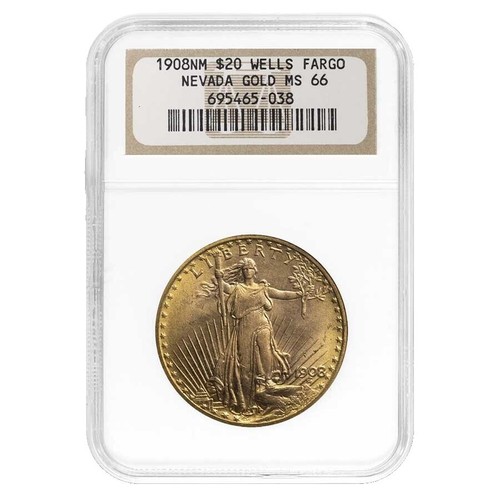 MINIATURE 1908 ST-GAUDEN'S $20 GOLD PIECE 22KT COLUMBIA MINT