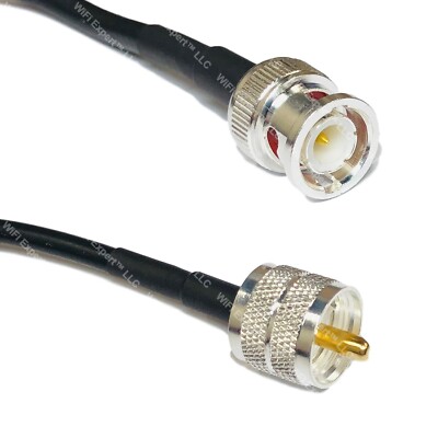 RFC240 BNC MALE to PL259 UHF Male Coax RF Cable USA-Ship Lot