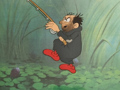 Hanna Barbera Gargamel Original 1980er TV SCHLÜMPFE Animation Kunstproduktion Cel #24